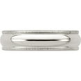 thumbnail image 4 of Sterling Silver 5mm Half Round Milgrain Band (Size 7) Made In United States qwm050-7, 4 of 5