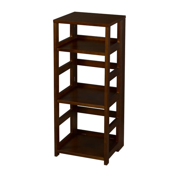 Best reviews guide analyzes and compares all walmart bookcases of 2020. flip flop 34 high square folding bookcase mocha walnut