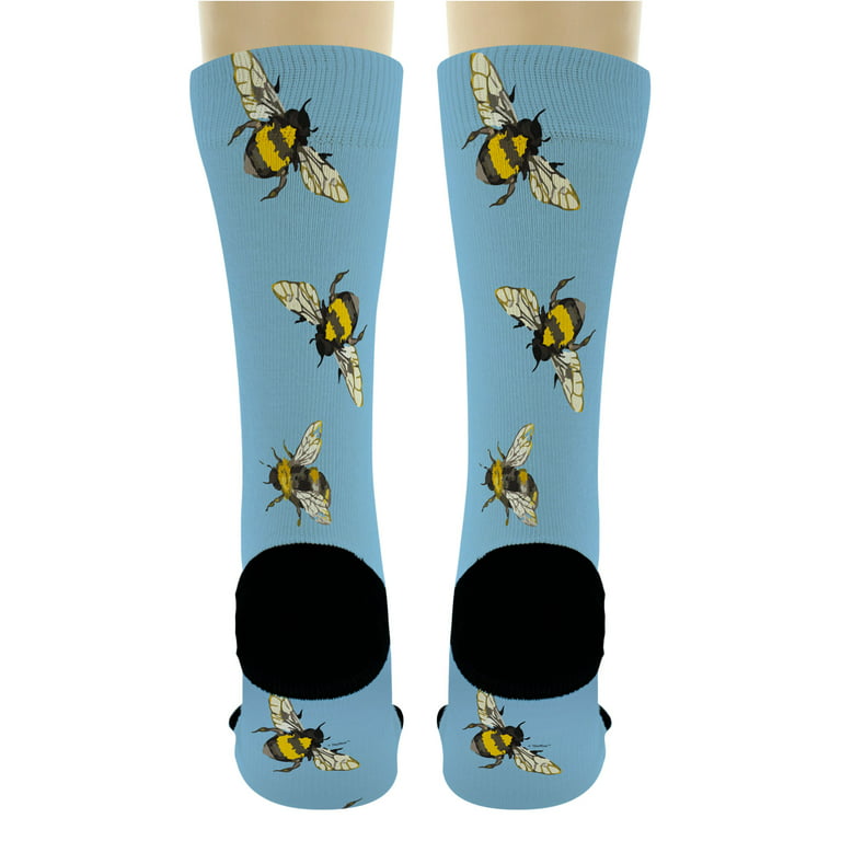 ThisWear Bumble Bee Present Honey Bee Socks Cute Bee Novelty Gifts Bumble  Bee Gifts 1-Pair Novelty Crew Socks 