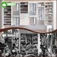 thumbnail image 7 of Tall Hanging Modular Closet System, Wall‑Mounted Closet Organizer with Storage Shelf and Garment Hanging Rod, 19.5" Wide, White, 7 of 7