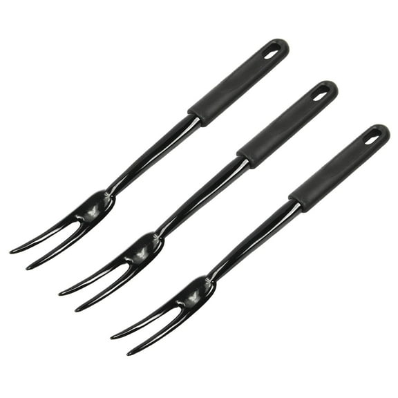 Chef Craft 12" Heat-Resistant Black Nylon Serving Turner Fork 3 Pack