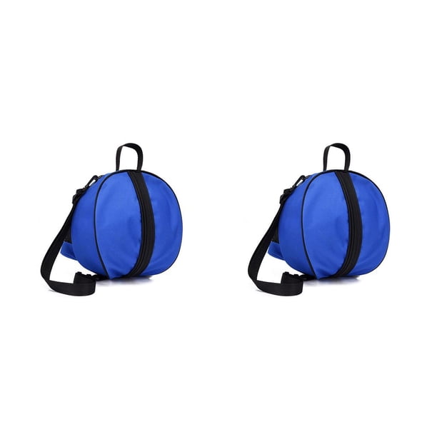 Sonducket de baloncesto, correa ajustable portátil, bolsa de fútbol, bolsillo de malla de almacenamiento, de transporte Azul 2piezas