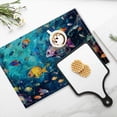 thumbnail image 4 of BaHomeck placemats Set of 4 Vibrant Painting Of Underwater Scene With Colorful Fish Swimming Around Cotton Linen rectangle Placemats for Kitchen Dining Table Indoor,Outdoor,18*12inch, 4 of 4