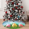 thumbnail image 5 of Rateoe Happy Easter Print Christmas Tree Skirt 36" for Xmas Holiday New Year Party Circle Tree Mat Ornaments Decoration, 5 of 7