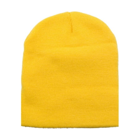 Simplicity Women / Men Short Knit Yellow Beanie Hat Minions Costume Skull Cap