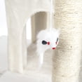thumbnail image 3 of 4-Tier Cat Tower - Tree with Napping Perches, Cat Condo, Ladder, 5 Sisal Rope Scratching Posts, and Hanging Toy for Indoor Cats by PETMAKER (White), 3 of 4