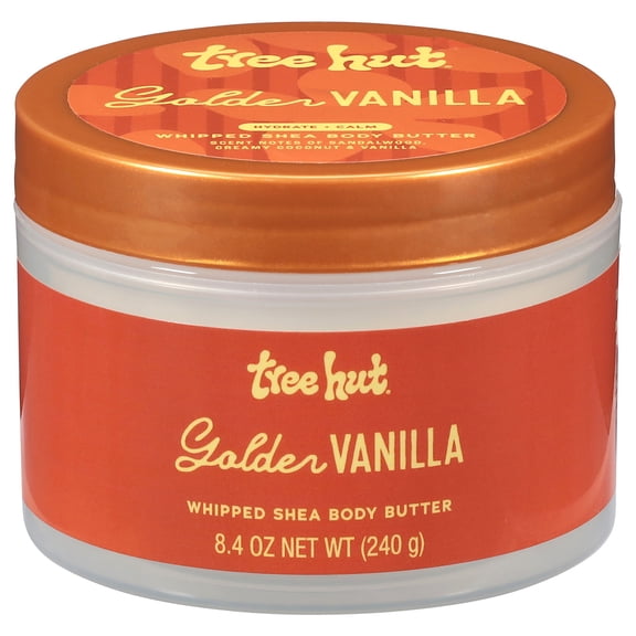 Tree Hut Golden Vanilla Whipped Shea Body Butter – Lightweight Hydrator – 8.4 oz