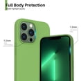 thumbnail image 4 of Compatible with iPhone 13 Pro Max Case 6.7", Slim Liquid Silicone 3 Layers Full Covered Soft Gel Rubber Case, 4 of 5