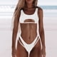 thumbnail image 2 of Gibobby Trajes de Natación para Mujer Mujeres Bandeau Bandage Bikini Set Push Up Traje de baño brasileño Ropa de playa Traje de baño Tow Piece Traje de b(Blanco,XL), 2 of 5
