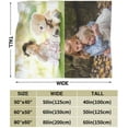 thumbnail image 3 of Personalised Photo Blanket Customized Throw Blankets with Picture Names Text for Lovers Family Birthday Gifts for Adults Baby Boys Girls Pet 2 Collage Images,60x50 inch (150x125cm), 3 of 6