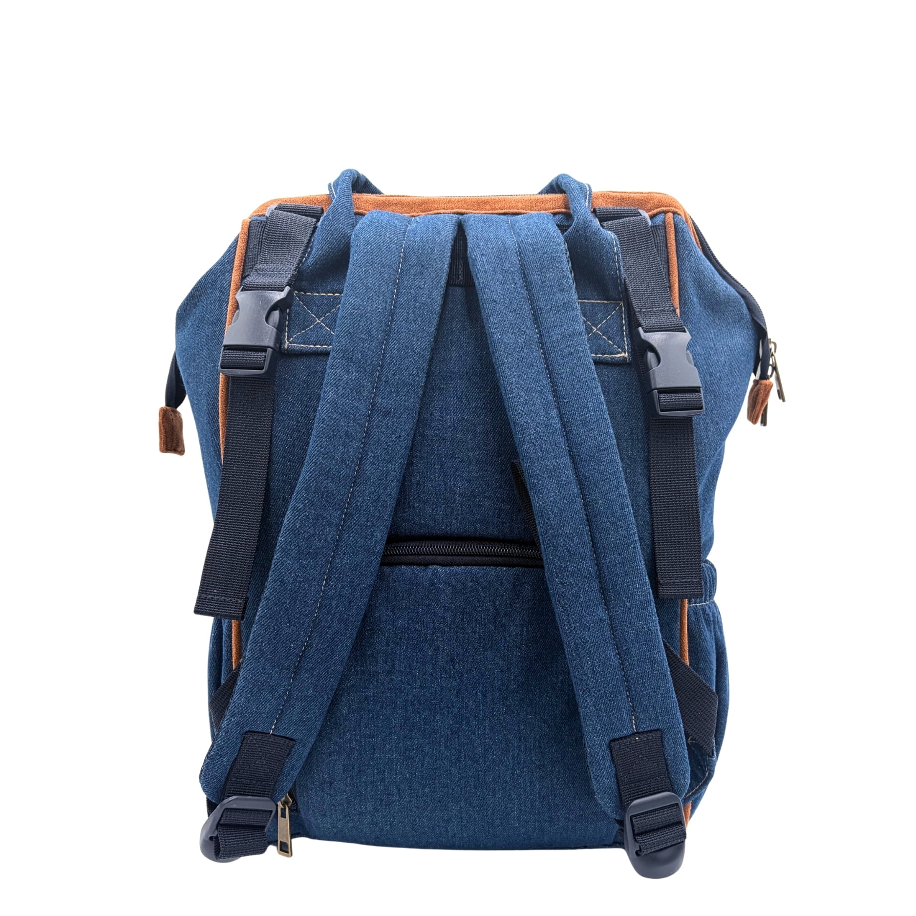 Wrangler Multifunctional Baby Diaper Backpack Bag with Insulated Pockets in Classic Denim