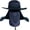 Dark Blue, variant on Men Wide Brim Sun UV Protection Sunhat with Removable Face Neck Flap Foldable Ponytail Fishing Hat