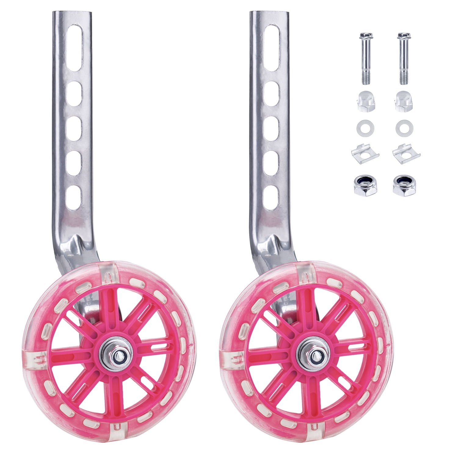 TKOOFN Kids Bike LED Flash Balance Wheels Stabilisers Children Bicycle Training Wheel For 12-20' Cycle Bike