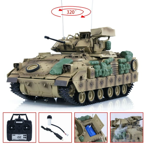 Tongde 1/16 RC Tank M2A2 Bradley Infrared Barrel Recoil Electric Toy Model No BB