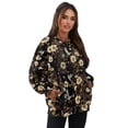 thumbnail image 7 of HELLHERO Flower Hummingbird Print Crewneck Sweatshirt, Long Sleeve Pullover Tops Fashion Oversized Sweatshirt for Women Size XL, 7 of 7