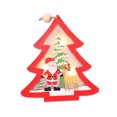 thumbnail image 1 of Navidad Wooded Mini Adorno Santa Claus Colgando Batería Powered Window Decoración de la pared Inicio Rústico Año Nuevo Arte Decoración Árbol Scienceny HA009996-04, 1 of 6