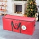 thumbnail image 4 of Bolsa de almacenamiento para árbol de Navidad, resistente, de gran capacidad, impermeable, con cremallera, para vacaciones Rojo, 4 of 9