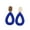 Royal Blue, variant on Mightlink 1 Pair Hollow Braided Waterdrop Shape Dangle Earrings Handmade Stud Drop Earrings Exaggerated Summer Beach Statement Hoop Earrings