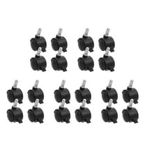 WORGEOUS 20 pcs  Pu Swivel Caster Wheels With Locking Brakes Replacement Wheels For Furniture And Small Carts Heavy Duty And Quiet Casters