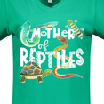 thumbnail image 4 of Inktastic Mother of Reptiles Cute Turtle, Lizards, Snake Women's V-Neck T-Shirt, 4 of 5