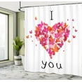 thumbnail image 5 of Ambesonne Butterfly Shower Curtain, Heart Love, 69"Wx84"L, Multicolor, 5 of 5