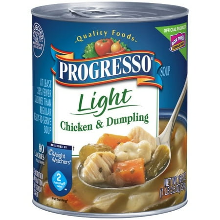 - Progresso Chicken & Dumpling Soup, Light (Pack of 36)