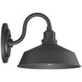 thumbnail image 6 of Franklin Iron Works Arnett Rustic Industrial Farmhouse Outdoor Barn Light Fixtures Set of 2 Black Dusk to Dawn Gooseneck 10 1/2" for Exterior Deck, 6 of 8