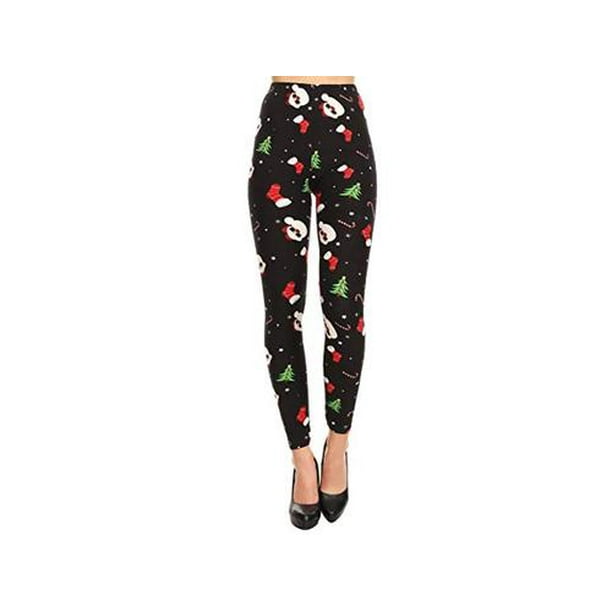 Leggings Mania Regular High Rised Santa Themed Christmas Leggings