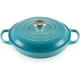 thumbnail image 4 of Le Creuset Enameled Cast Iron Signature Braiser, 3.5 qt., Caribbean 3.5 Qt Caribbean, 4 of 6