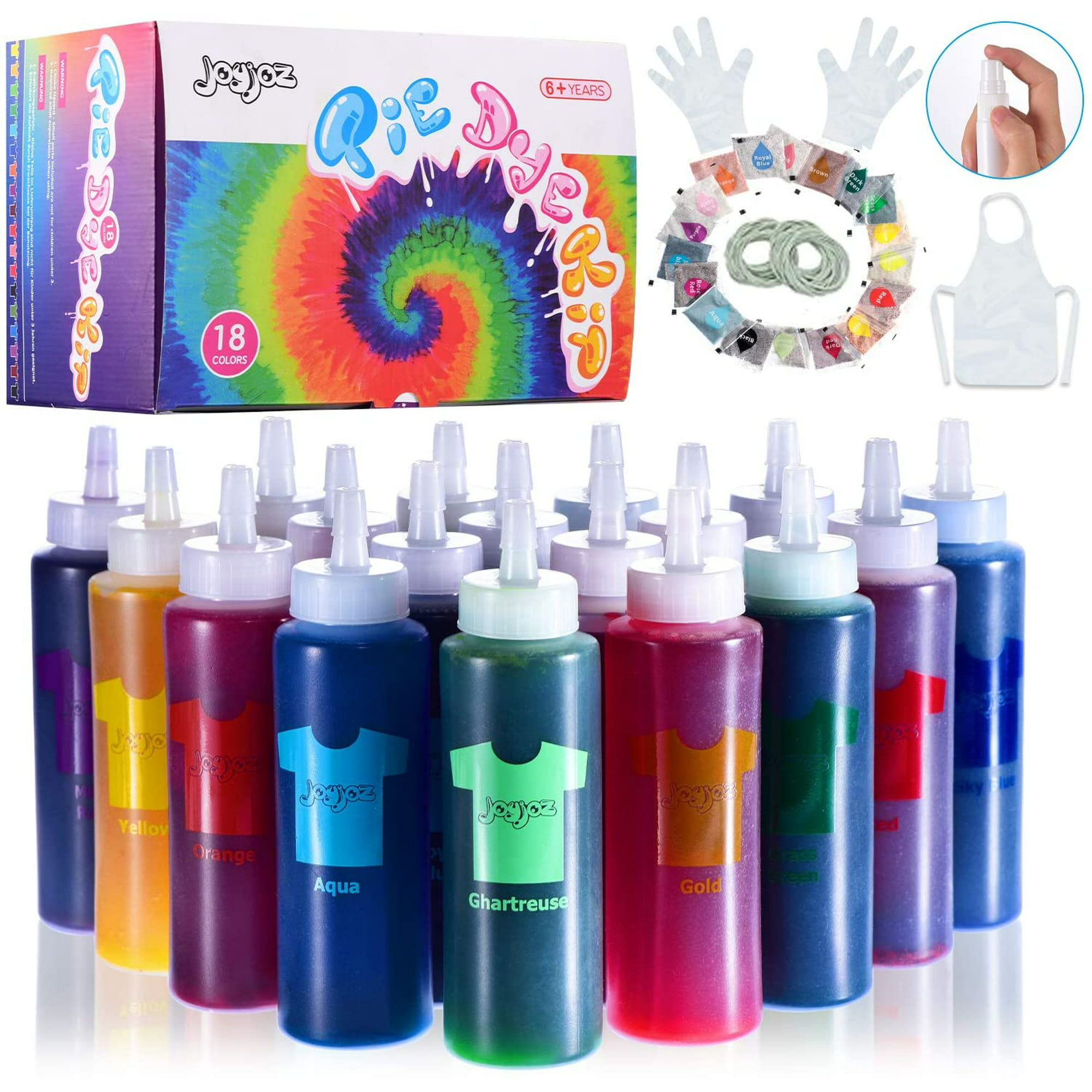 Tie Dye Kit 36 Bags Pigment 18 Colors Kits For S And Kids Fabric With Rubber Bands Gloves A Diy Art Craft Clothing T Shirts Shoes Party