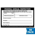 thumbnail image 2 of Record of Annual Inspection Decal 50-pk. - White Adhesive Vinyl, 3" x 5" - Complies with Annual Vehicle Inspection Requirements, 2 of 5