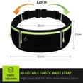 thumbnail image 2 of CHOK Ceinture de Course avec Sangle Élastique Ajustable Imperméable, Sacs de Taille Résistants à la Sueur à Grande Capacité, Parfaits pour la Course et l'Extérieur - Noir, 2 of 6