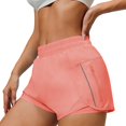 thumbnail image 3 of Running Shorts for Women,Quick Dry Athletic Sports Shorts Workout Gym Shorts with Zip Pocket Orange S, 3 of 7