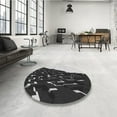 thumbnail image 3 of Ahgly Company Indoor Square Patterned Midnight Gray Area Rugs, 5' Square, 3 of 6