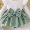 thumbnail image 4 of Gerichy Newborn Baby Girl Clothes Smocked Bubble Romper Dress + Socks + Headband Cute Fall Winter Baby Girls Clothing 0-12 Months, 4 of 4