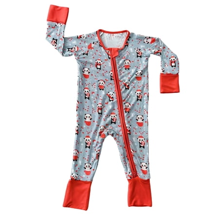 Gelikeya Pajamas for Baby Boys & Girls Viscose from Bamboo Baby Pajamas Baby Sleepers Toddler PJs Zipper Jumpsuit Bodysuits (Grey 3-6 Months)
