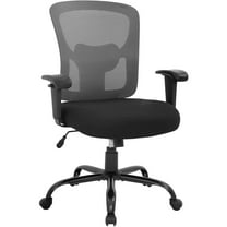 BestOffice Big and Tall Office Chair, Lumbar Support, Adjustable Arms and Height for Adults(Grey)