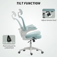 thumbnail image 4 of Light Green Mesh Office Chair with 4D Lumbar Support & Adjustable Headrest – Ergonomic Computer Desk Chair for Home & Office Use, 47.2" H, 4 of 7
