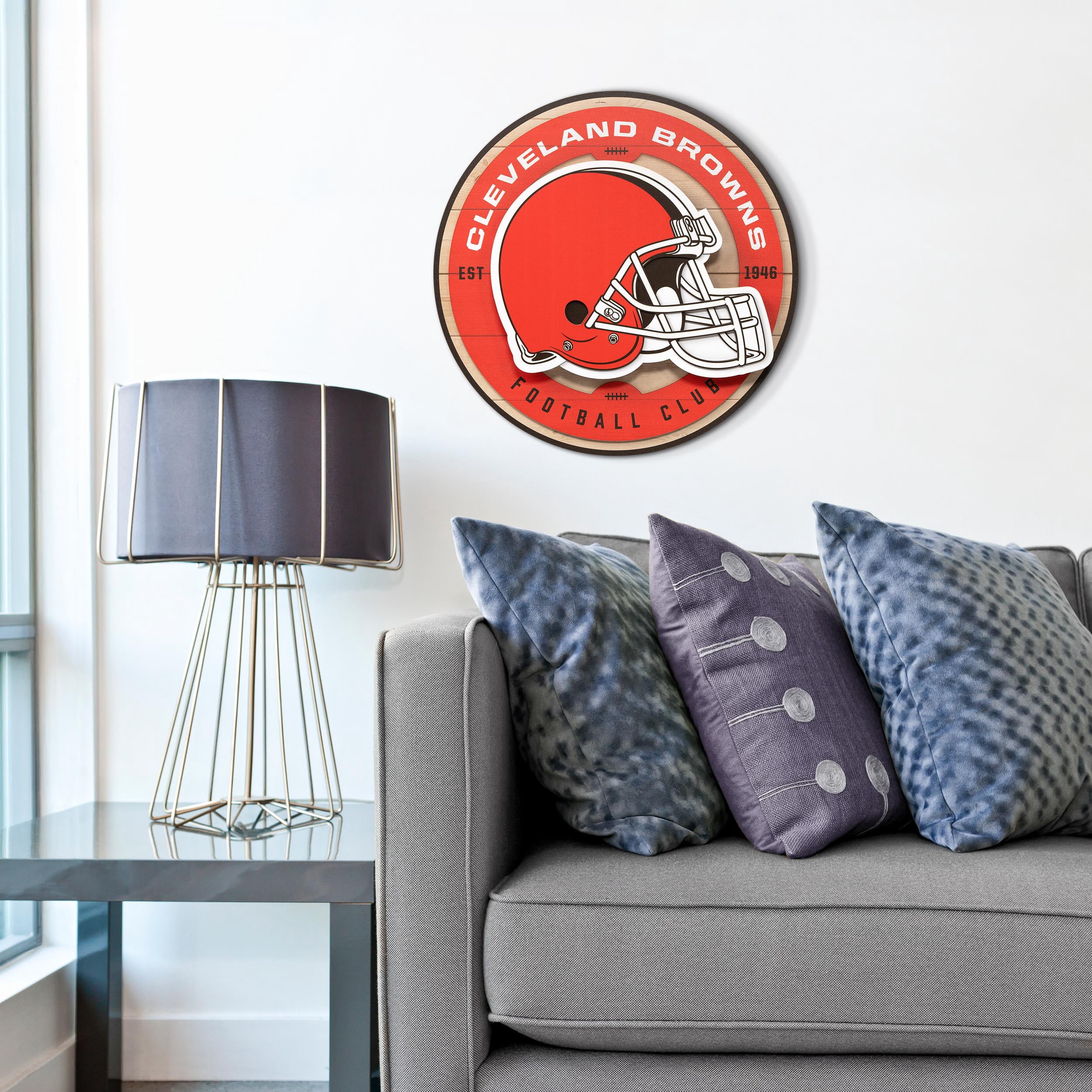YouTheFan NFL Cleveland Browns 3DX Circle Wall Art