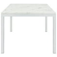 thumbnail image 5 of Athena Rectangular 64-inch Faux Marble Dining Table Chrome, 5 of 7