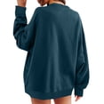 thumbnail image 3 of CONFREE Oversized Sweatshirts For Women Long Sleeve Ladys Sport Sweatshirt Solid Color Soft Spring Fall Clothes Shirts, 3 of 7