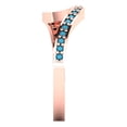 thumbnail image 4 of 0.21 ct Brilliant Round Cut Simulated Turquoise 18K Rose Gold Stackable Band SZ 7.75, 4 of 6