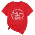 thumbnail image 2 of T-Shirt à Manches Courtes pour Femmes Seductiva en Liquidation Aujourd'hui Offres Prime Girl's Trip 2025 T-Shirt Mode Féminine Col Rond Manches Courtes Décontractées0, 2 of 5