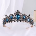 thumbnail image 1 of Zhuge Tiara de boda para novia, diadema de princesa, corona nupcial, joyería para el cabello con diamantes de imitación de cristal, decoración para novia, cumpleaños, graduación, boda (azul claro), 1 of 4
