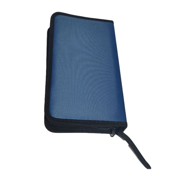 Cateissary Carpeta de CDDVD de página de tela para una fácil organización de 80 discos organizador almacenamiento caja de CD tela Almacenamiento y organización del hogar Azul 80 piezas