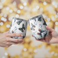 thumbnail image 2 of 12oz Stemless Wine Tumblers White Butterfly Blue Flower Pattern Vacuum Insulated Stainless Steel Travel Tumbler Cups Mug with Lid and Straw for Champaign,Cocktail,Beer with Cleaning Brush, 2 of 5