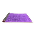 thumbnail image 2 of Ahgly Company Indoor Round Oriental Purple Industrial Area Rugs, 4' Round, 2 of 4