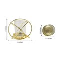 thumbnail image 3 of Efavormart Pack of 3 Gold Metal Geometrical Orb Flower Vase Candle Holders Votive Glass Included, 3 of 10