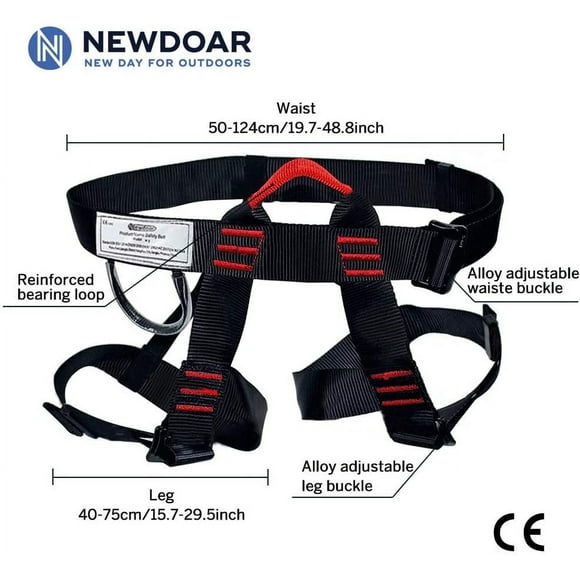 Adjustable Rock Climbing Harness - Anti-Fall Climbing Belt for Safety