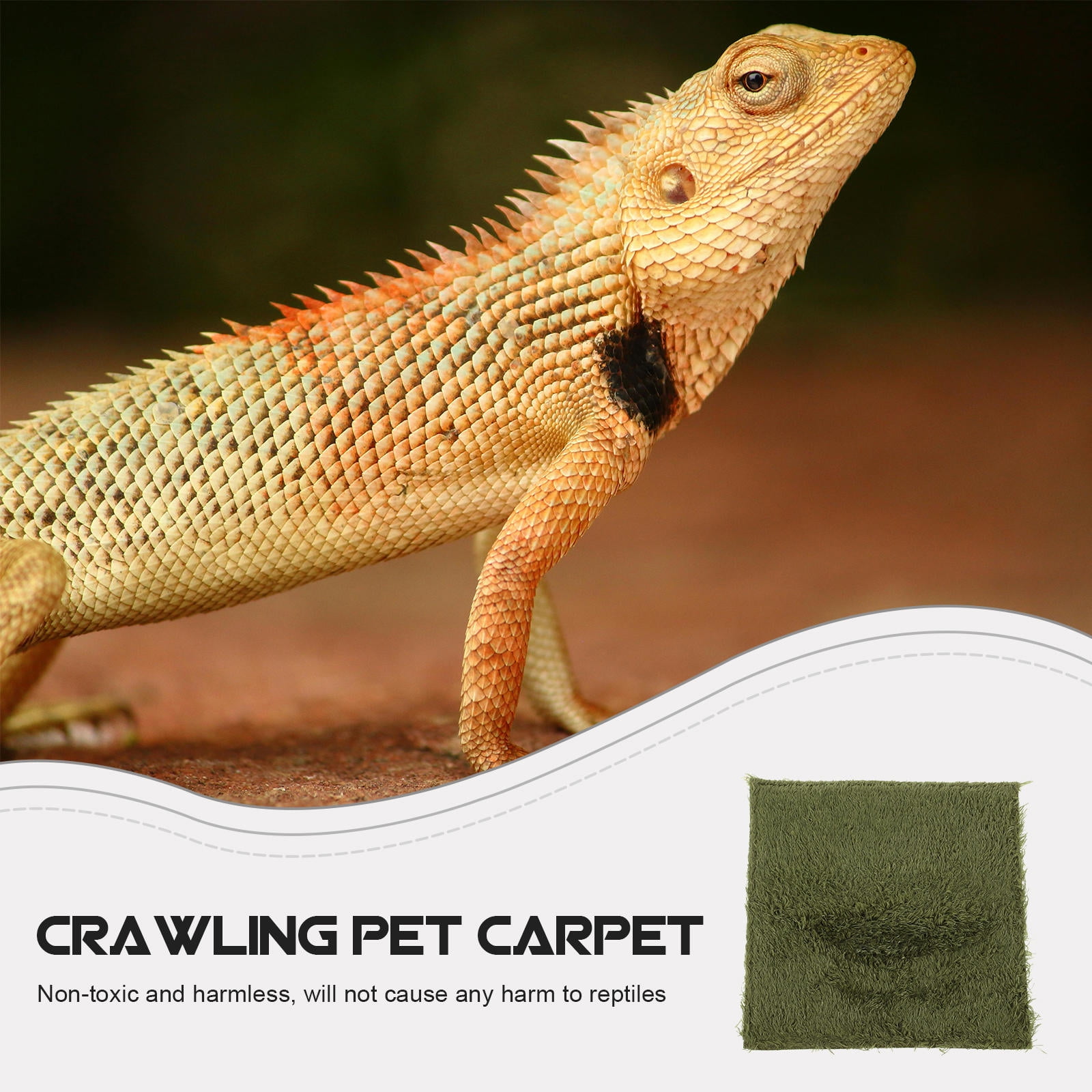 GETAJGHSD Green Reptile Cage Mat Fiber Substrate Liner for Snakes and Lizards